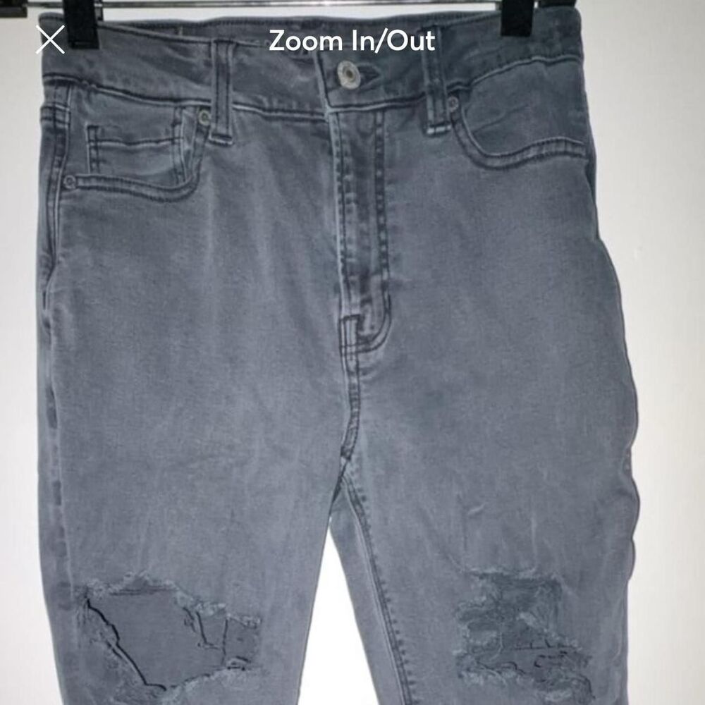 American-eagle Women's Grey and Black Jeans